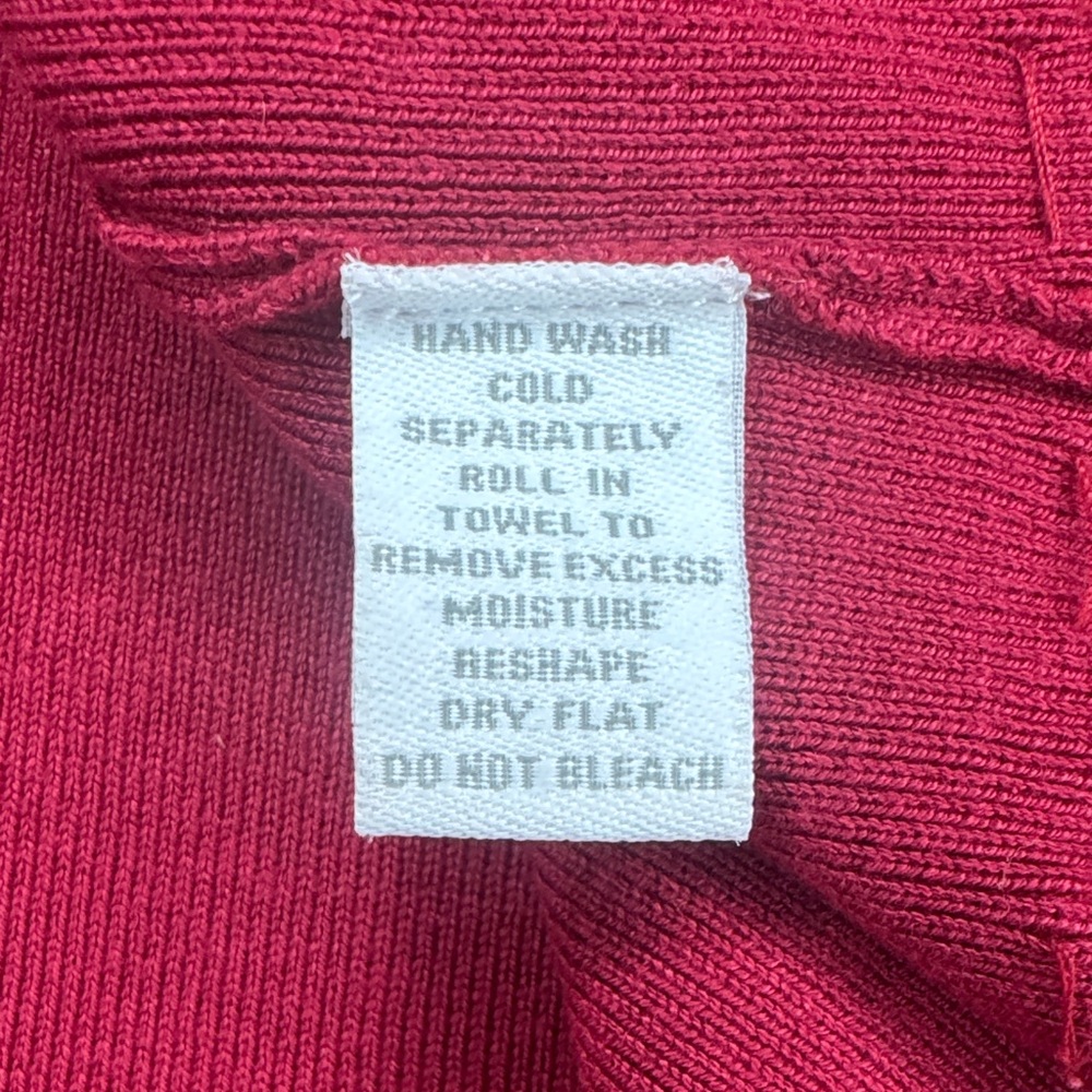 Charter Club Red Cardigan Sweater Women’s Size Large - Picture 6 of 13